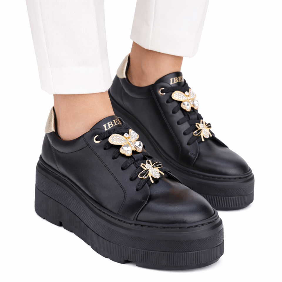 Sneakersy skórzane czarne Libero 2845/1  8/111